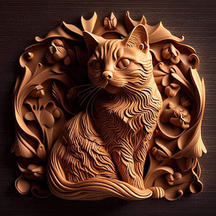 3D модель Мяу кішка знаменита тварина (STL)